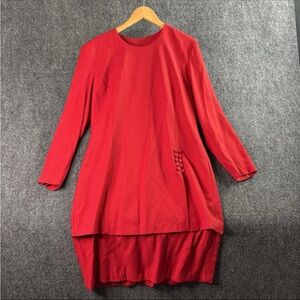 Elegant Ultra Dress 1980s Red Women's Dress